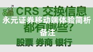 永元证券移动端体验简析 备注